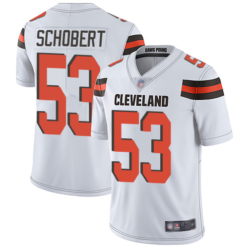 Cleveland Browns Joe Schobert Men White Limited Jersey 53 NFL Football Road Vapor Untouchable